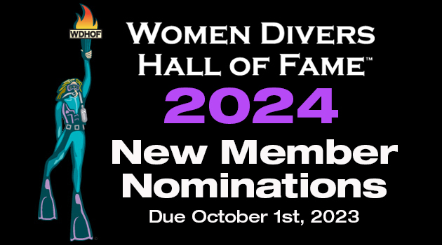 The Women Divers Hall of Fame Announces Nominations Open for New Members, Class of 2024